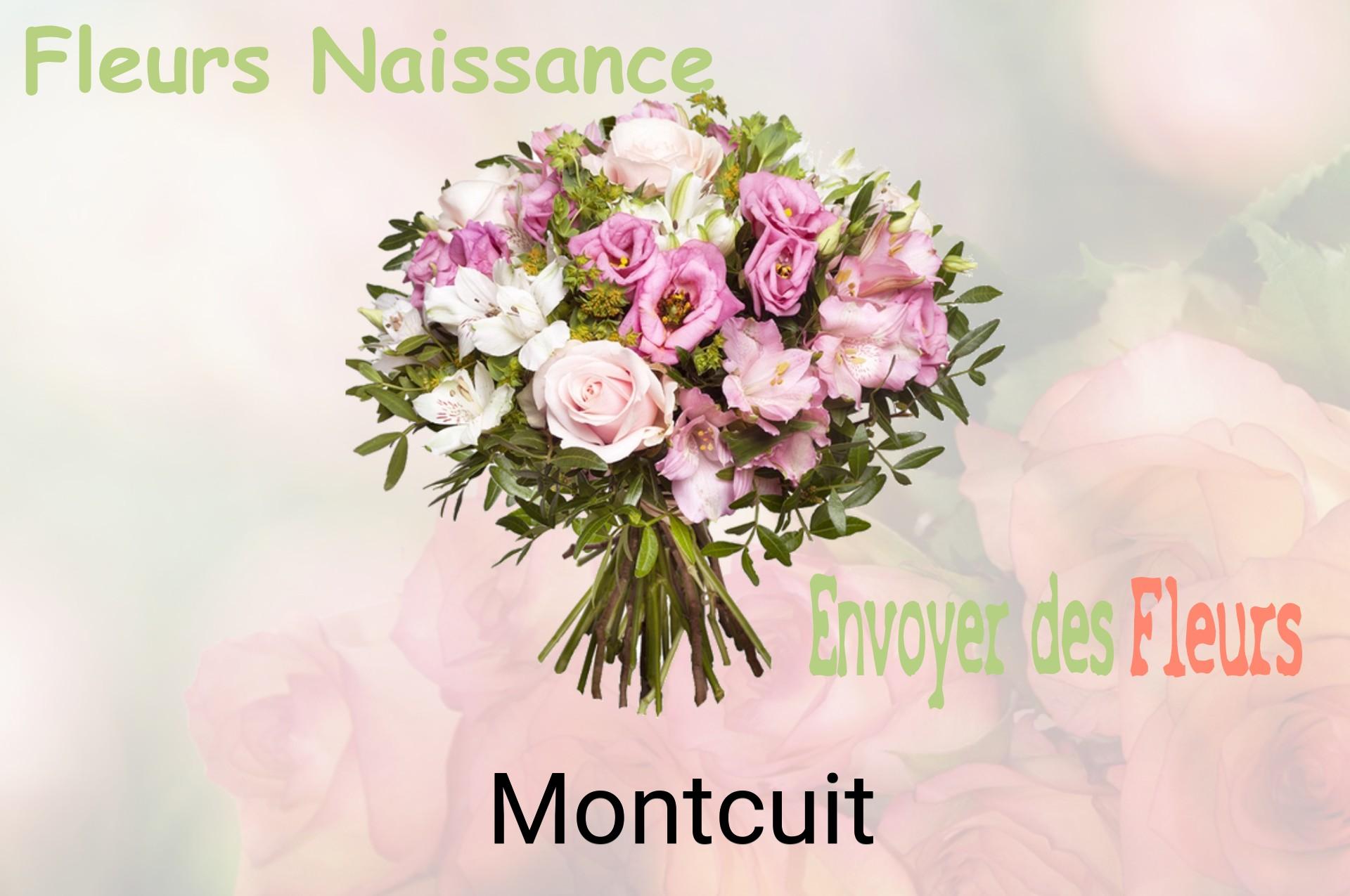 Bouquet de fleurs de naissance livré à Montcuit