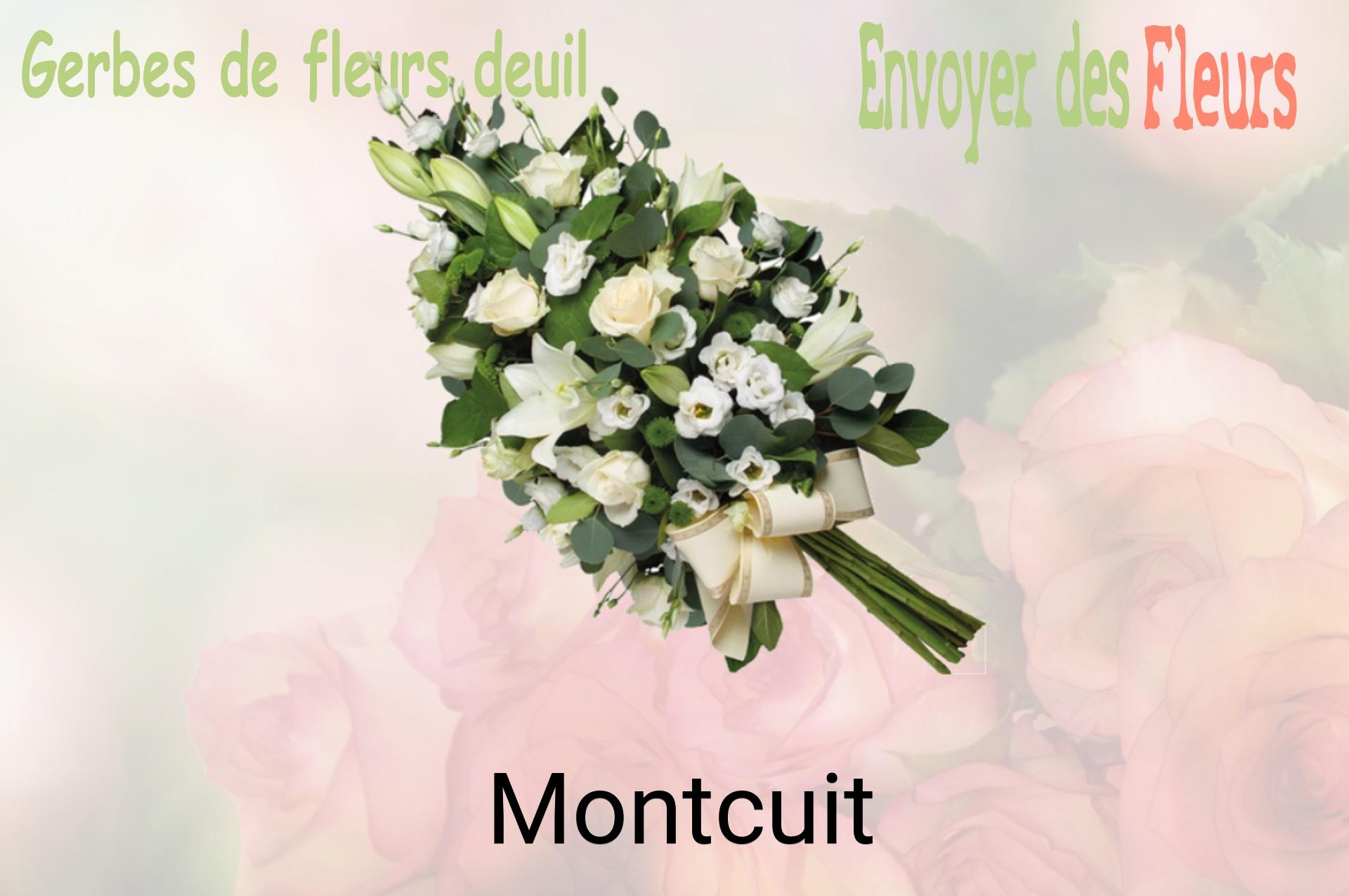 Gerbe de fleurs de deuil livrée à Montcuit